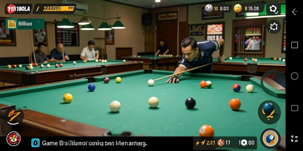 Tampilan antarmuka game 11BOLA dengan fitur Billiard yang menarik.