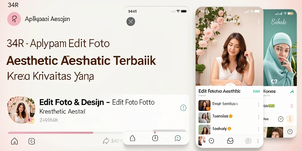 Antarmuka intuitif untuk edit foto aesthetic yang menawan.