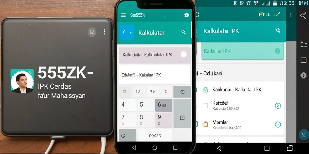Tampilan antarmuka aplikasi 555ZK untuk kalkulasi IPK yang user-friendly.