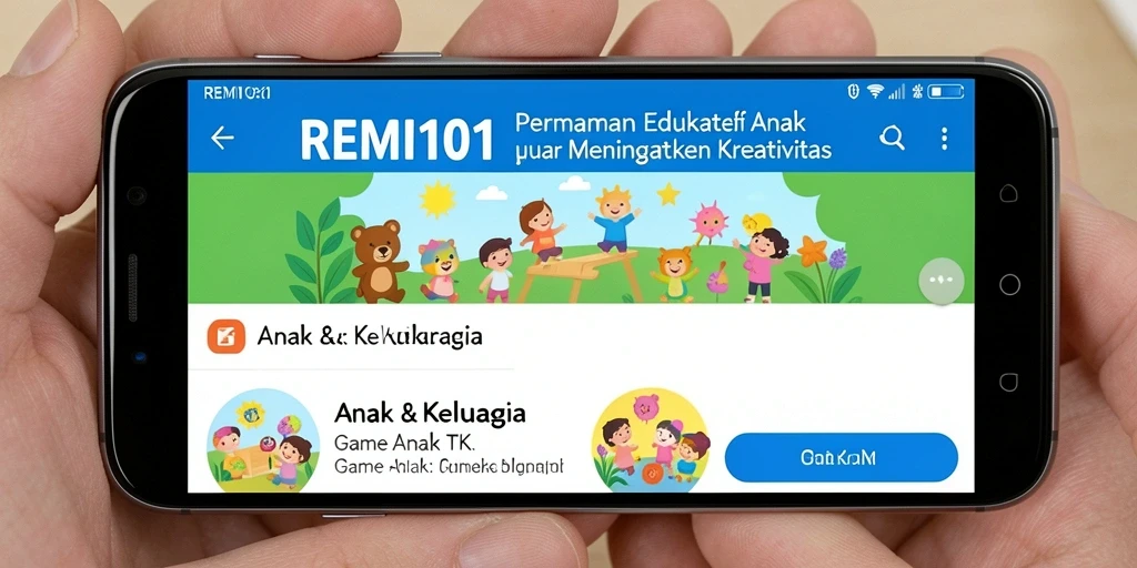 Antarmuka menarik dari aplikasi Game Anak TK.