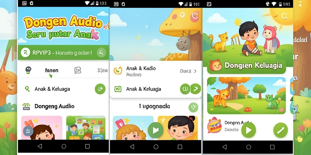 Antarmuka RPVIP3 yang menarik dengan pilihan Dongeng Audio.