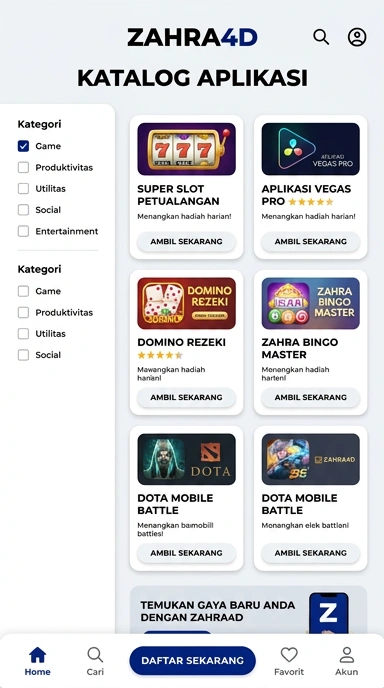 zahra4d | Halaman Indeks Aplikasi Populer dan Kanal Uji