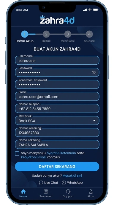 Panduan Registrasi Akun Baru zahra4d untuk Pengguna